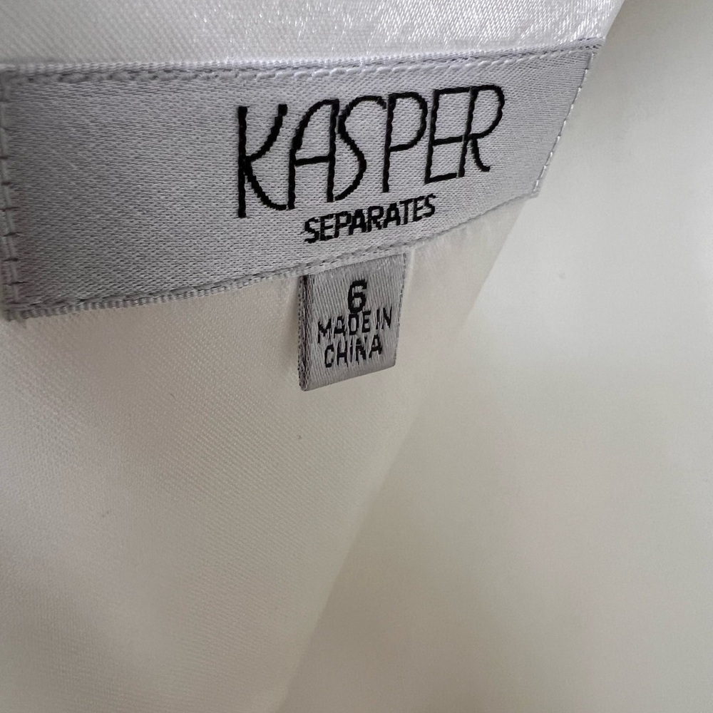 Kasper Sleeveless Studded Sheath Dress Size 6 Off-White - Picture 4 of 9